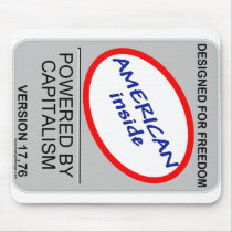 powered by capitalism design mousepads