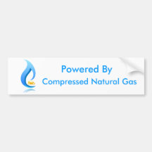 Powered By Compressed Natural Gas Bumper Stickers