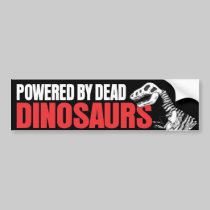 Powered by Dead Dinosaurs bumper stickers
