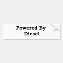 Powered By Diesel Bumper Stickers
