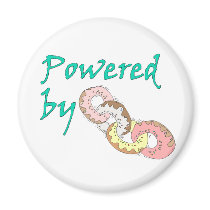 Powered By Donuts Refrigerator Magnet