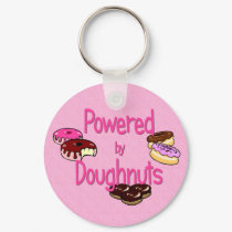 Powered by Doughnuts keychains by doughnutdiva Powered by Doughnuts keychains