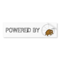 POWERED BY HAMSTER bumper stickers