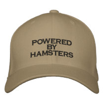 POWERED BY HAMSTERS - hat embroidered hats
