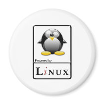Powered by Linux Fridge Magnet