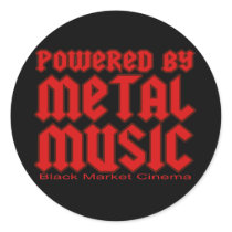 Powered by metal Music fans Death metal stickers by dustyvinyldesign Powered by metal Music fans Death metal stickers