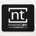 Powered-by-NT Black mousepads