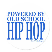 Powered by old school HIP HOP rap swagger MCs stickers by dustyvinyldesign Powered by old school HIP HOP rap swagger MCs stickers