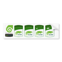 powered by opensuse stickers bumper sticker