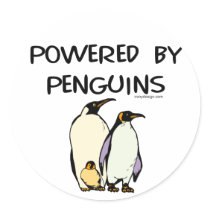 Powered By Penguins stickers by ironydesign Powered By Penguins stickers