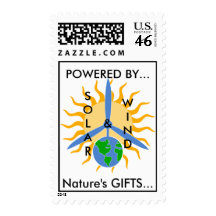 POWERED BY..., SOLAR, &, WIND, ... STAMPS