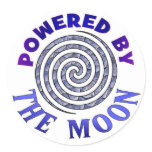 POWERED BY THE MOON stickers