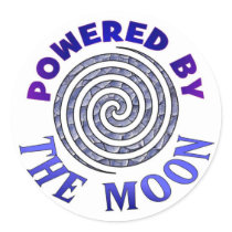POWERED BY THE MOON stickers