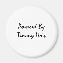 Powered by tims fridge magnet