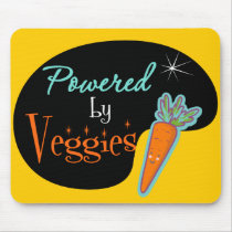 Powered by Veggies mousepads by vegetariangiftshop Powered by Veggies mousepads