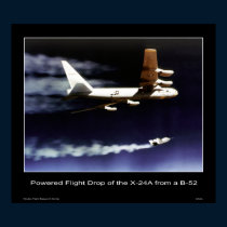 Powered flight drop of the X-24A from B-52 posters by Space_Exploration Powered flight drop of the X-24A from B-52 posters