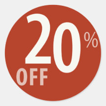 Powerful 20% OFF SALE Sign - Sticker