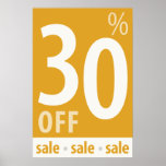 Powerful 30% OFF SALE Sign - retail sales poster posters