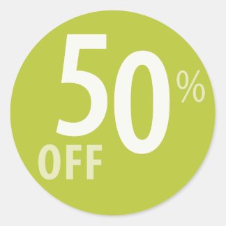 50 Percent Off Stickers | Zazzle