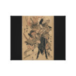 Powerful Female Samurai Defeating Male Samurai Gallery Wrap Canvas