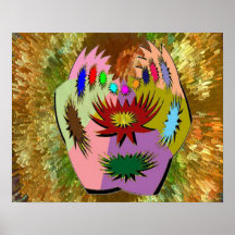 Powerful Hand - Simple Graphics for Creative Art Print