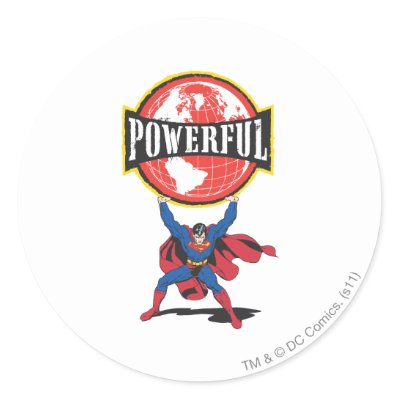 Powerful World Superman stickers