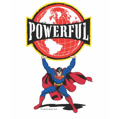 Powerful World Superman t-shirts