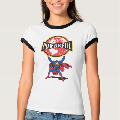 Powerful World Superman t-shirts
