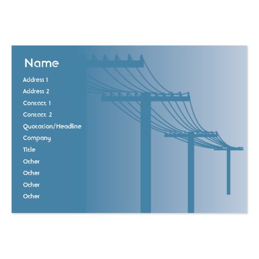 Powerlines - Chubby Business Card Templates (front side)