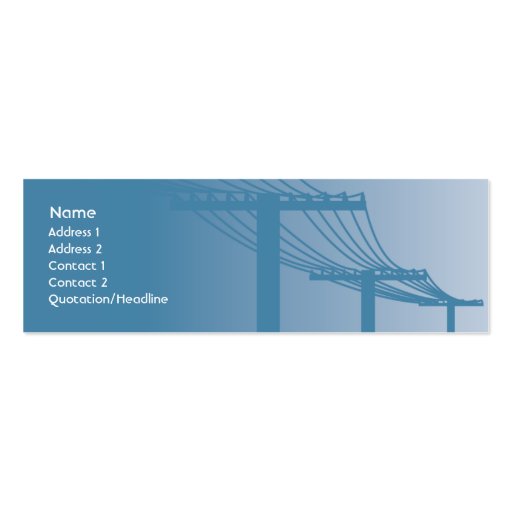 Powerlines - Skinny Business Card Templates (front side)