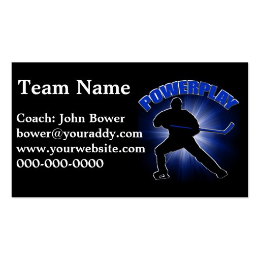 Powerplay Business Card (front side)