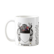 Powers Family Coat of Arm mug by NemethArt Powers Family Coat of Arm mug