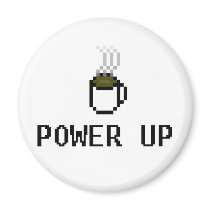 powerup refrigerator magnet