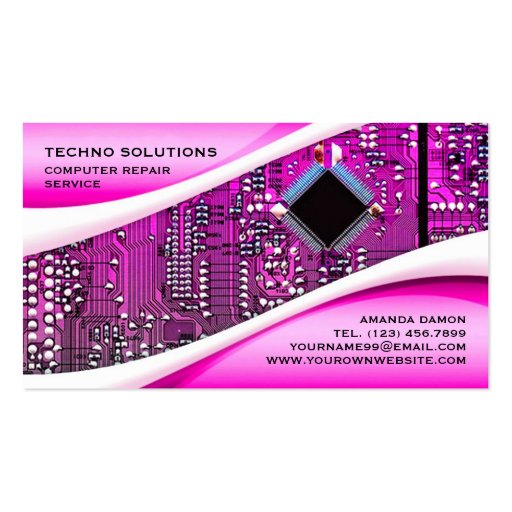 PP Computer Repair Business Card (front side)