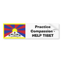 Practice Compassion - HELP TIBET bumper stickers