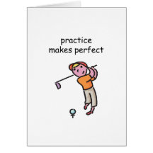 Practice Makes Perfect Golf Design Card