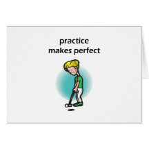 Practice Makes Perfect Golf Design Cards
