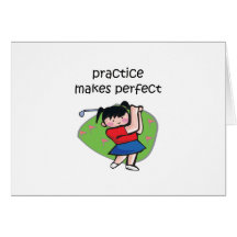 Practice Makes Perfect Golf Design Greeting Card