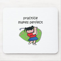 Practice Makes Perfect Golf Design Mousepads