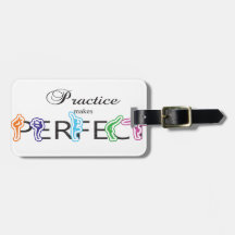 Practice makes Perfect Luggage Tags