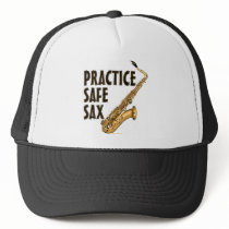 Practice Safe Sax - Tenor Trucker Hats