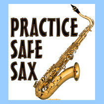 marching band t-shirt: Practice Safe Sax