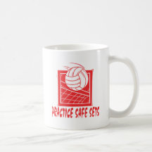 Practice Safe Sets Volleyball Gift Coffee Mug