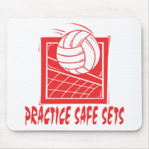 Practice Safe Sets Volleyball Gift Mouse Mat