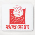 Practice Safe Sets Volleyball Gift mousepads