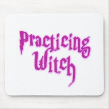 Practicing Witch Mouse Pad