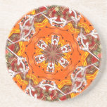 Práctico de costa caleidoscópico del otoño posavasos diseño