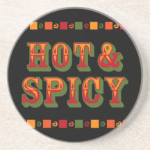 Práctico de costa caliente y picante posavasos diseño