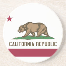 Práctico de costa con la bandera de la California, Posavaso Para Bebida