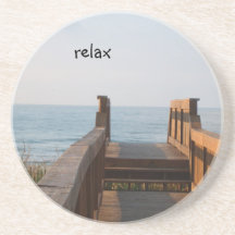 ¡Práctico de costa de la playa - relájese! Posavasos Cerveza
